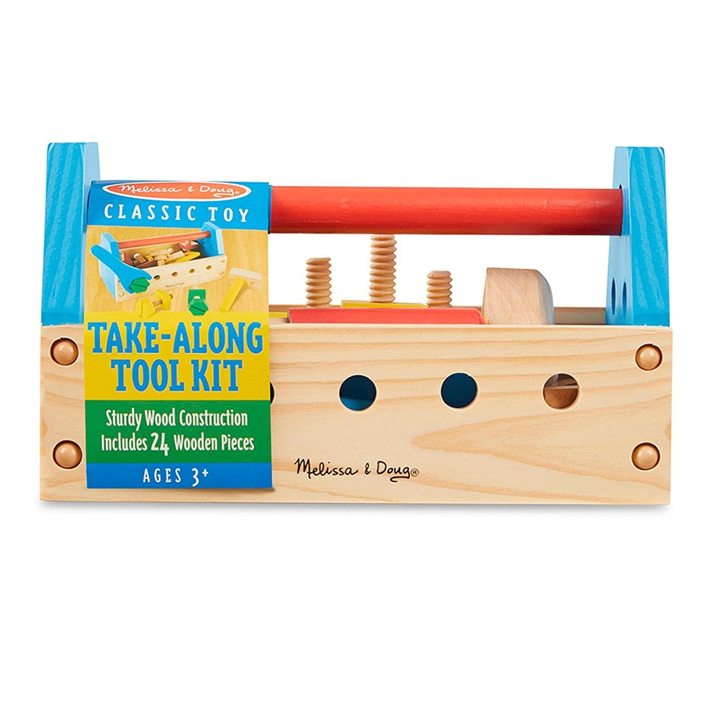 Caisse A Outils + Outils En Bois 24Pcs 
