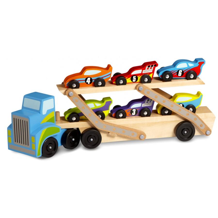 Coffret 9Pcs Bois Vehicules De Course 