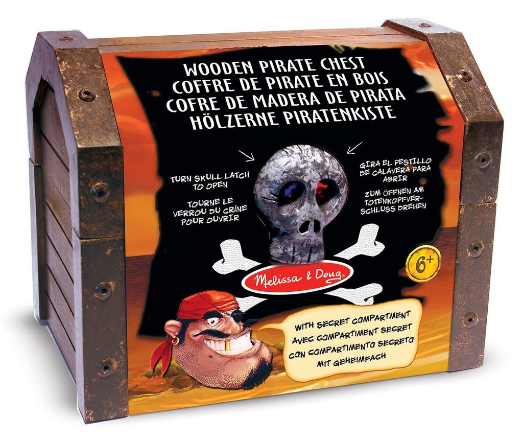 Coffret Au Tresor Des Pirates En Bois