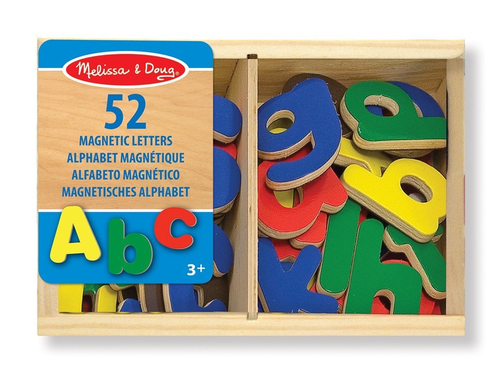 Coffret Lettres Magnetiques Bois 52Pcs