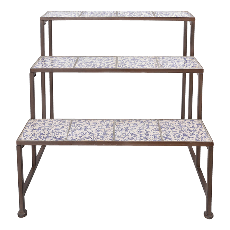 Etagère en CP bleu/blanc