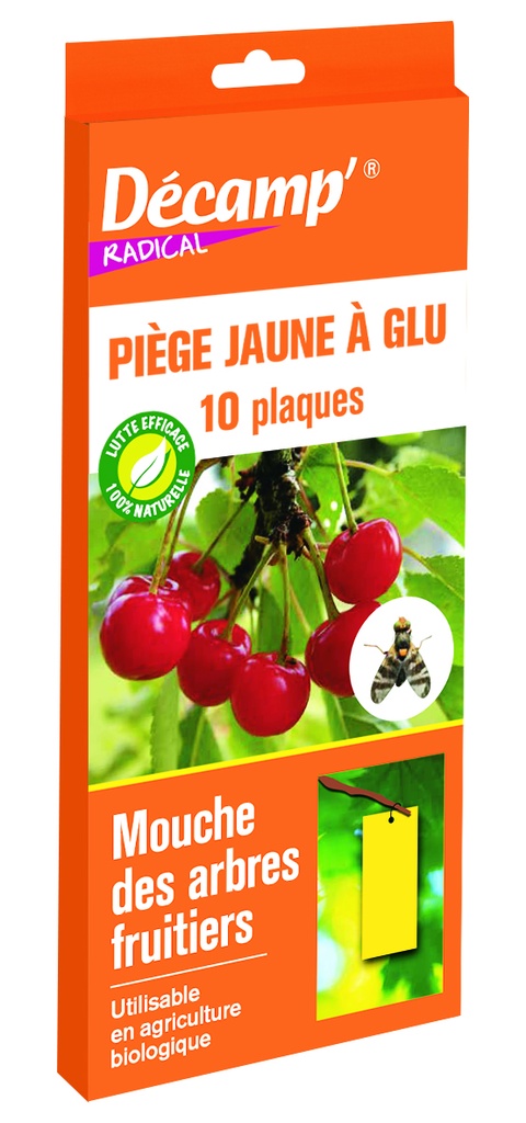 Piege Plaque Glu Jaune Contre Les Mouches Des Arbres Fruitiers