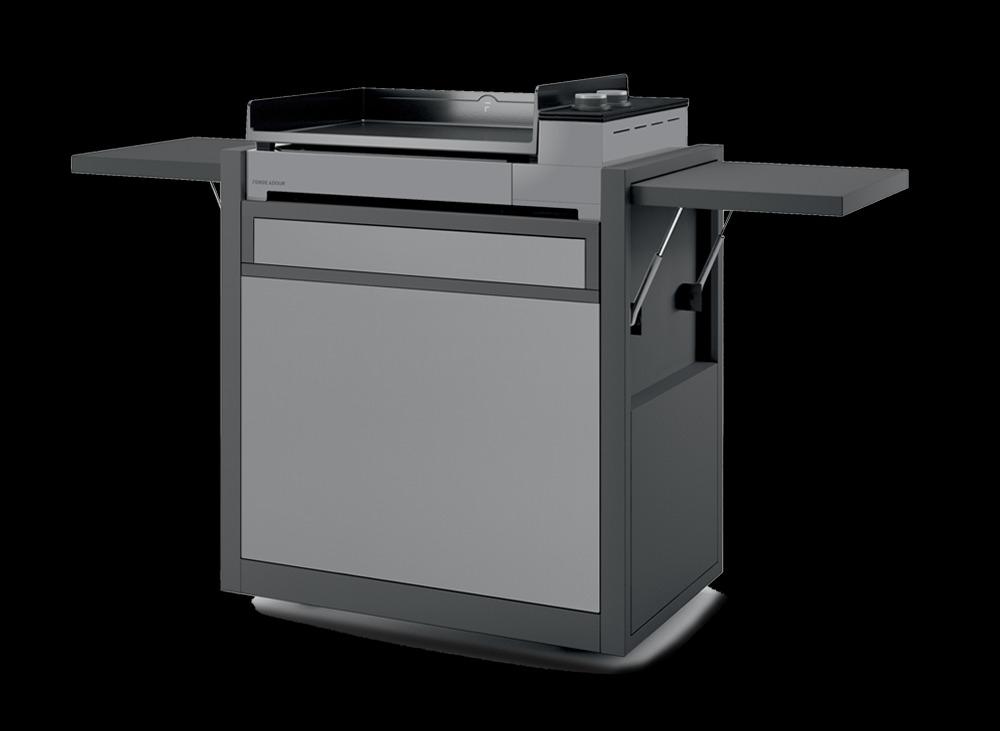 Chariot Premium Acier Ferme Noir Et Gris Clair 60