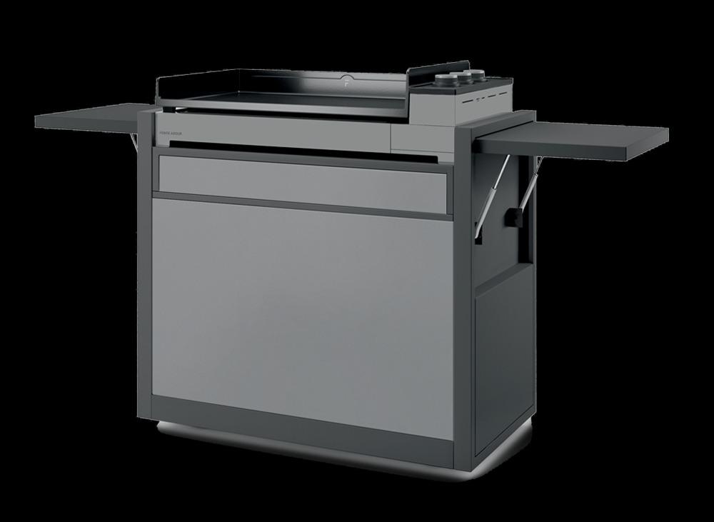 Chariot Premium Acier Ferme Noir Et Gris Clair 75