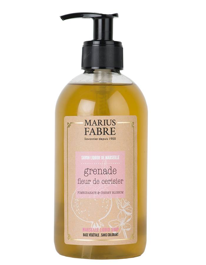 Savon Liquide de Marseille 400ml pompe  Fleur de cerisier et grenade 1900
