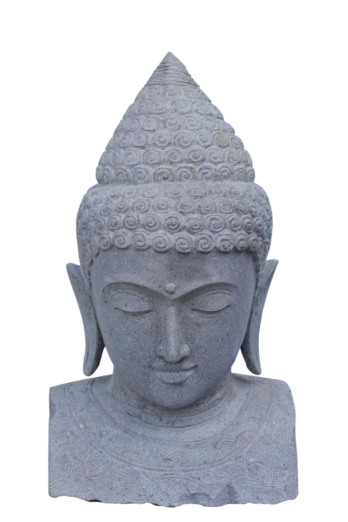Buste Bouddha sculpture flora