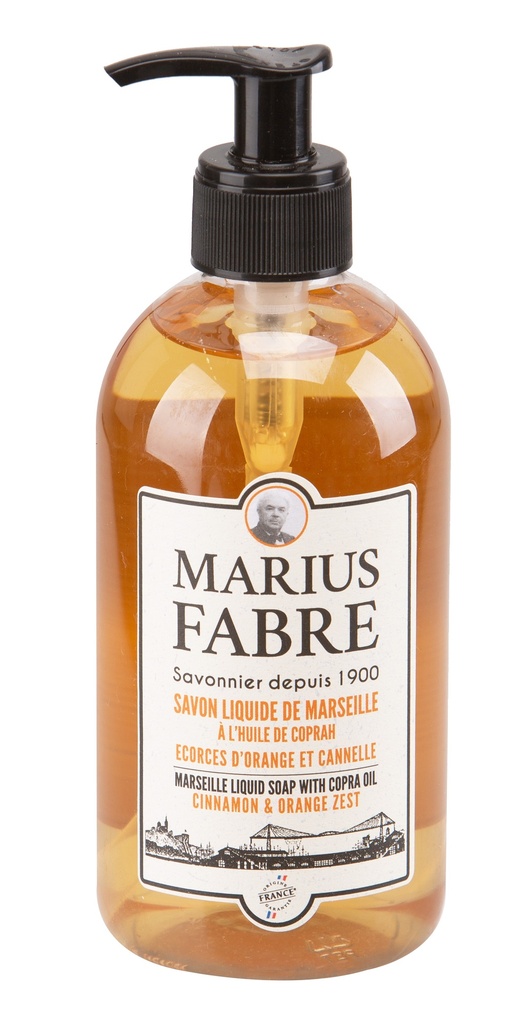 Savon Liquide de Marseille 400 ml pompe Ecorces d'orange 1900