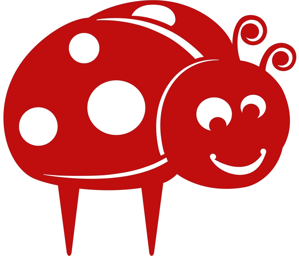 Figurine à piquer cocinnelle - Ht hors sol 21x33 cm