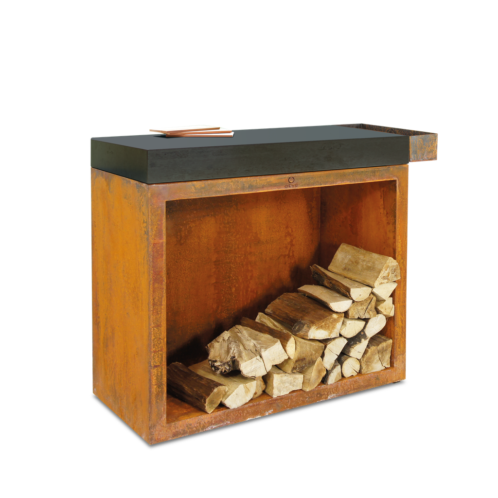 OFYR Butcher Block Storage 45-90-88 Ceramic Dark Grey