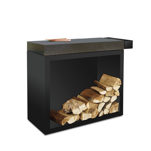 OFYR Butcher Block Storage Black 45-90-88 Ceramic Dark Grey