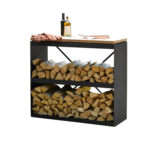 Wood Storage Dressoir Black