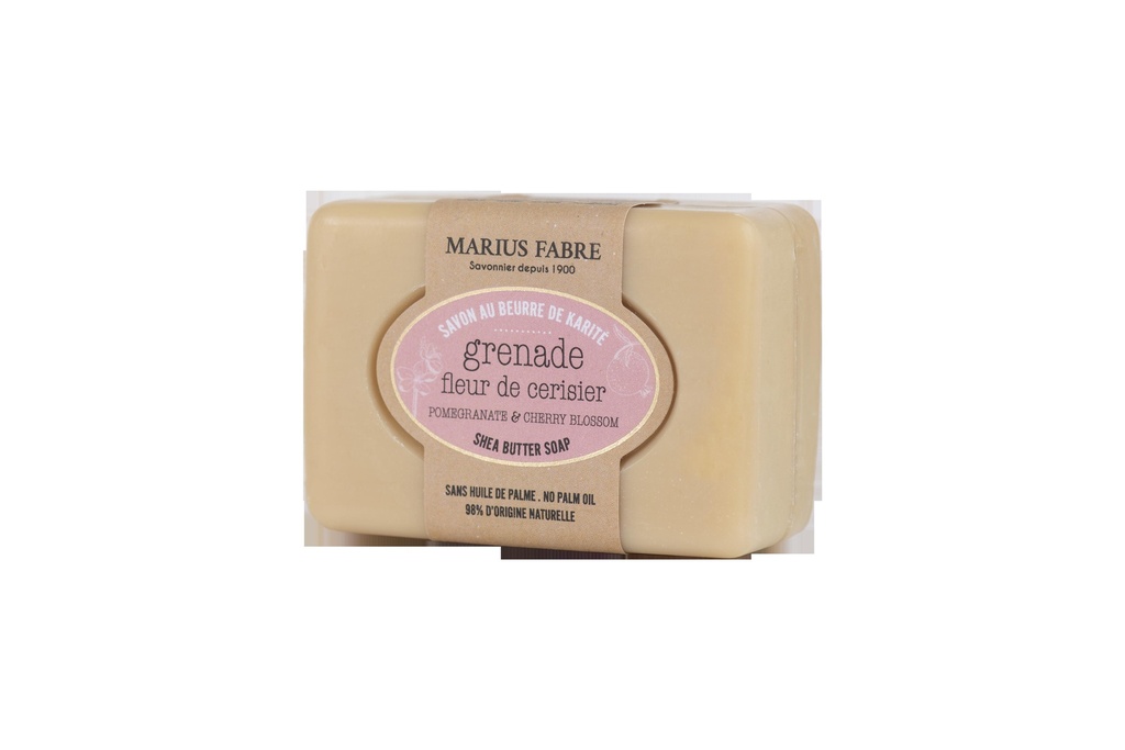 Savonnette 100g fleur de cerisier et grenade sans palme BIEN ETRE