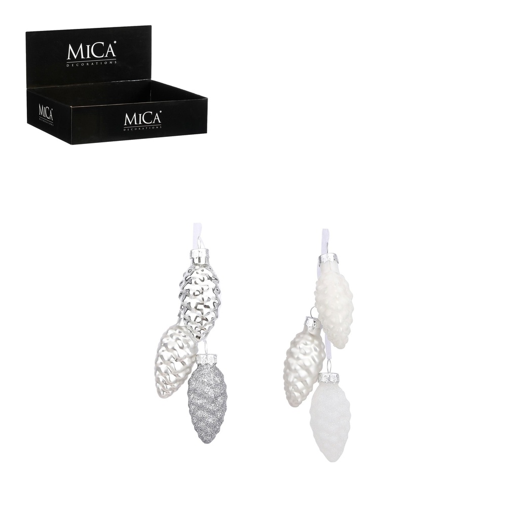 Pomme de Pin 3pcs à suspendre