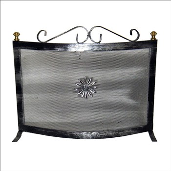 Pare feu 1 volet galbé acier verni