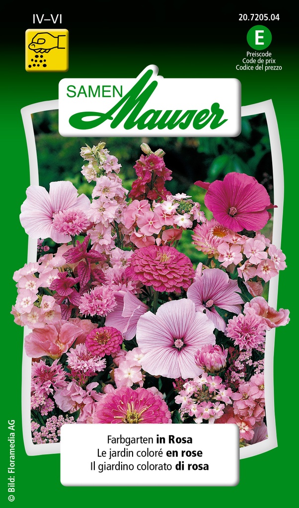 Jardin de couleur rose