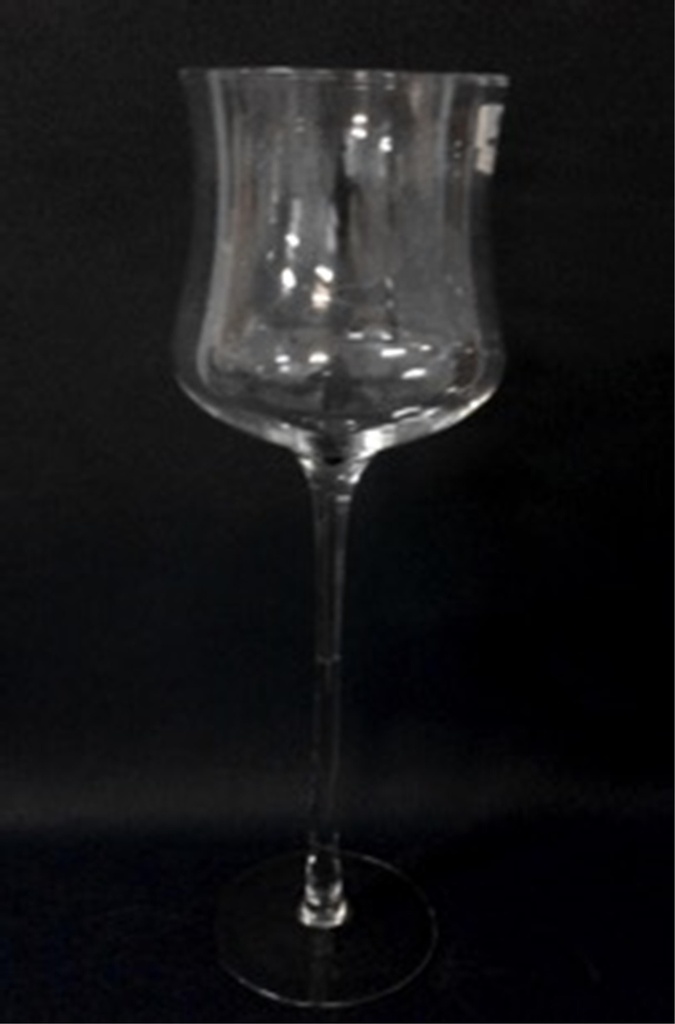 Photophore sur pied en verre