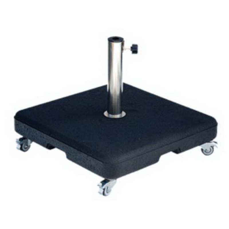 Socle 60 kg noir avec 4 roulettes inclus