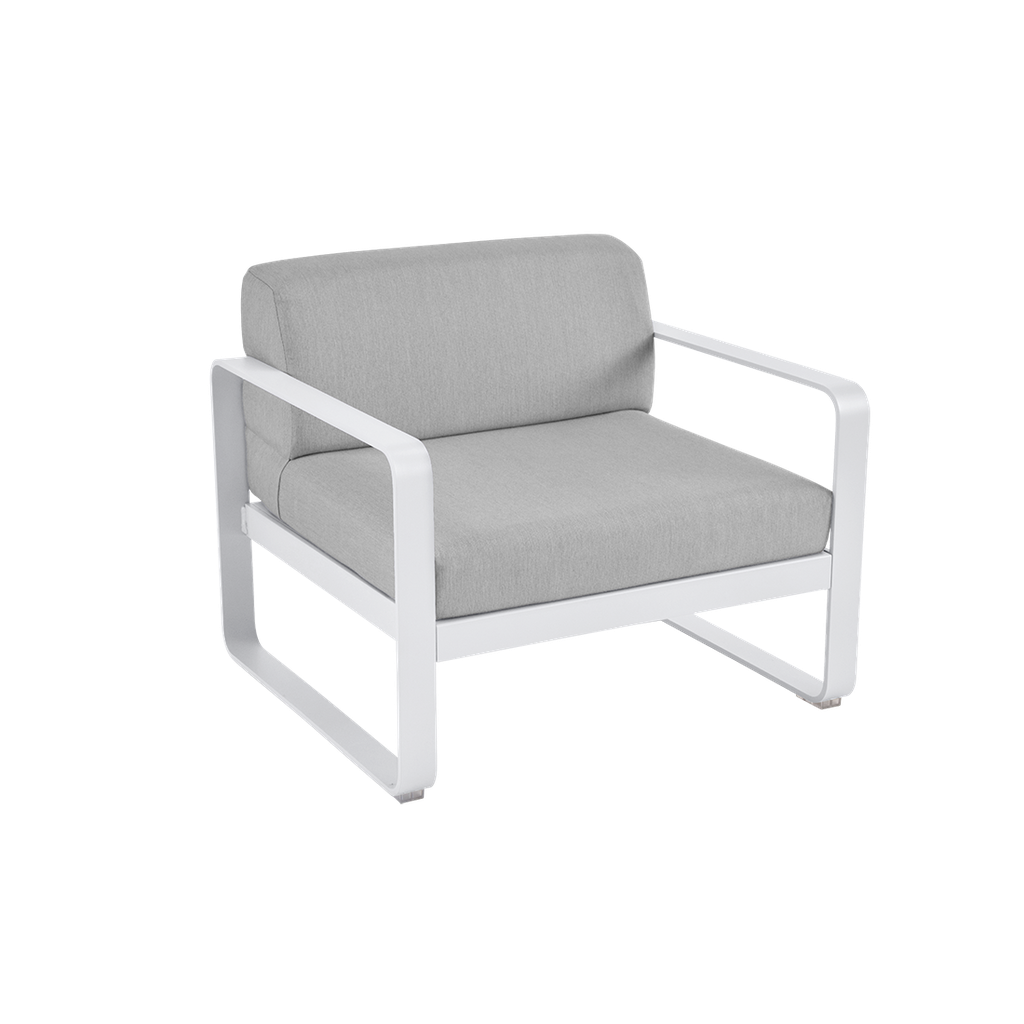 Fauteuil club Bellevie avec Coussin Gris flanelle inclus