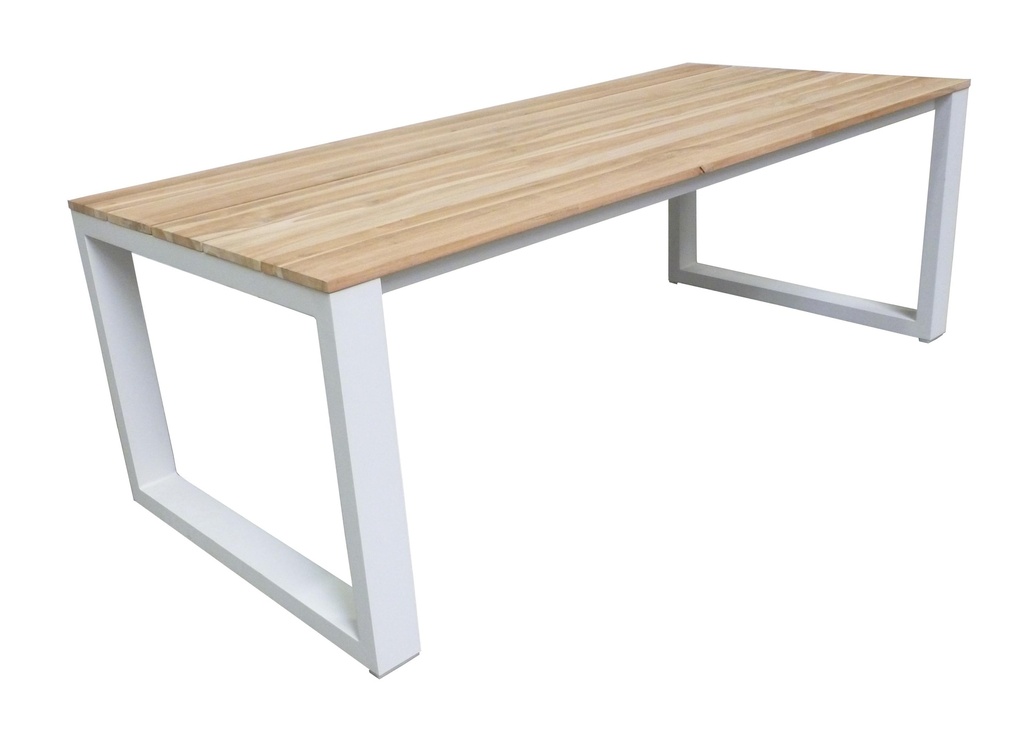 Table Ugo 220 charcoal alu teak naturel