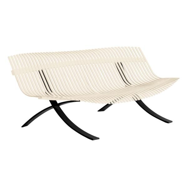 Banc Charivari pieds Réglisse