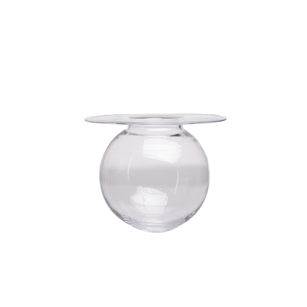 Vase boule plateau en verre