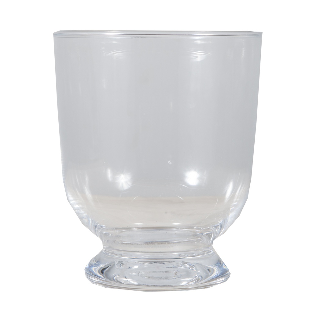 Photophore cylindrique base rond sur pied