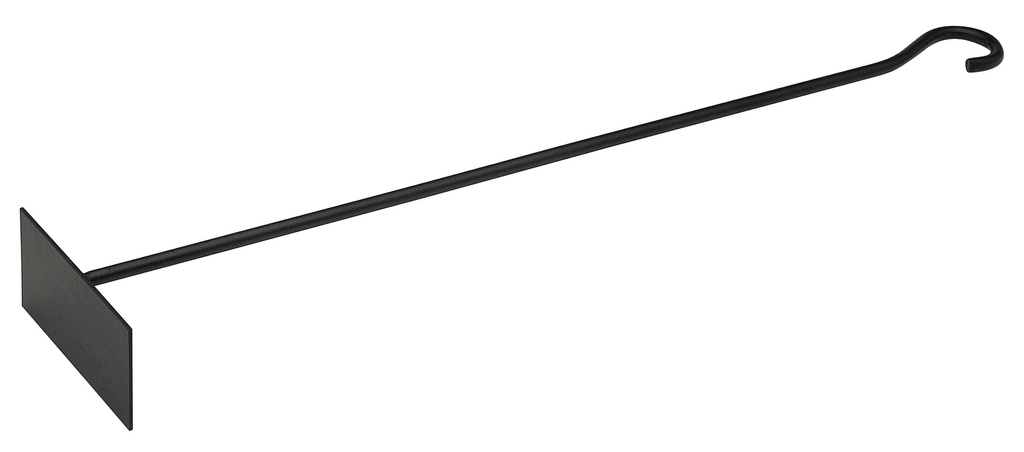 Raclette de foyer à crochet acier verni noir