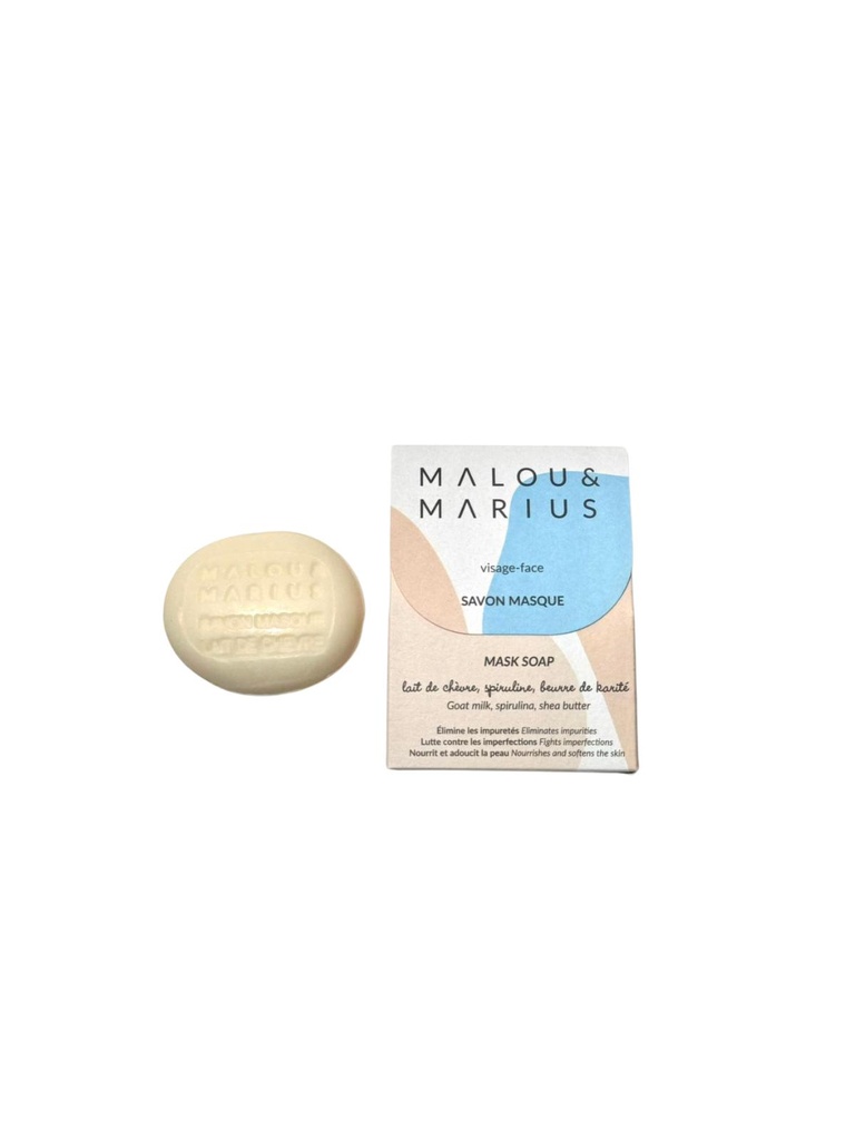 Savon masque lait de chèvre-spiruline