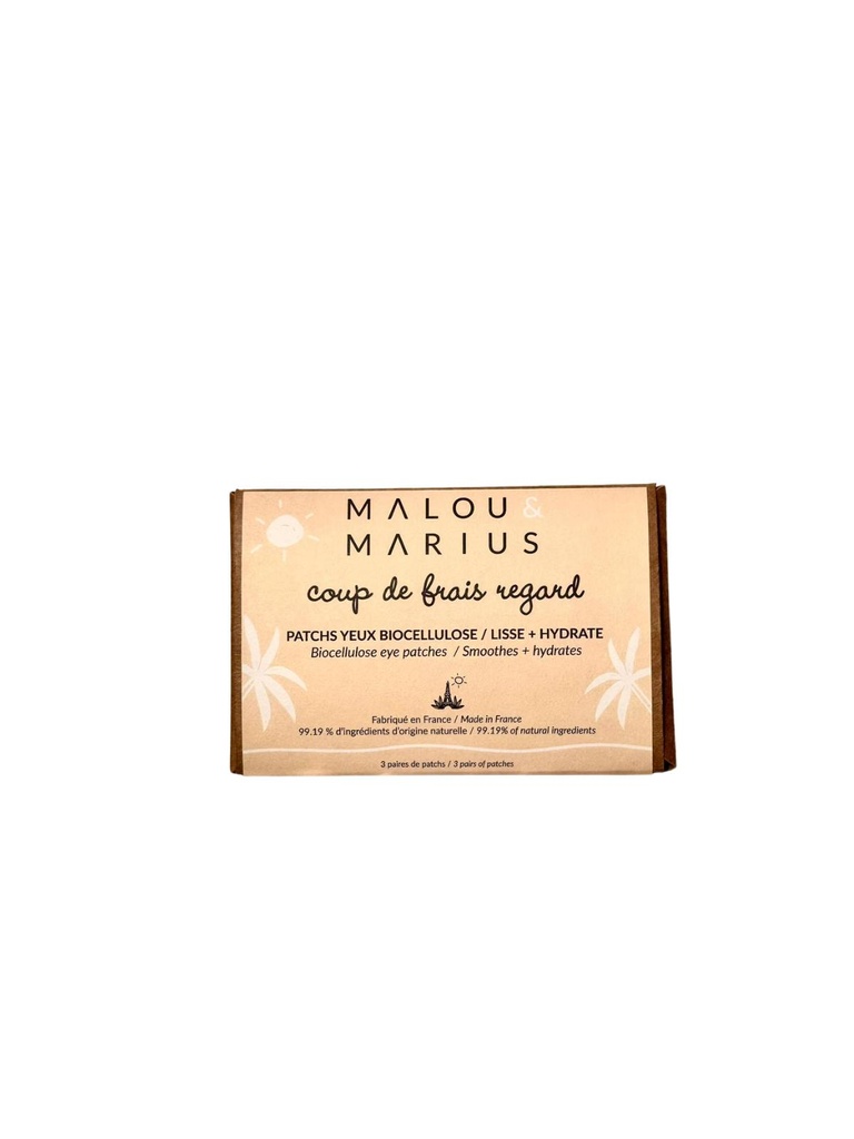 Coup de frais regard, 3 patchs yeux bio cellulose