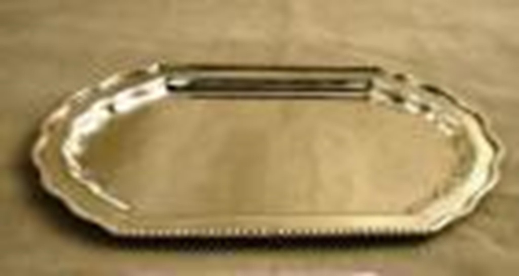 Plateau ovale argenté