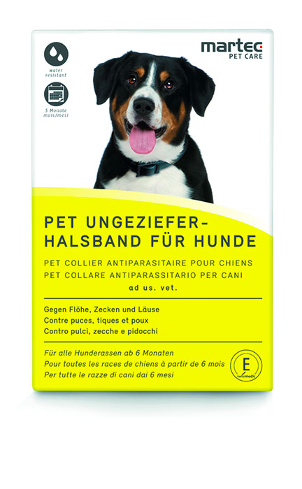 PET collier contre vermine pr. chiens de 5 mois MUH5