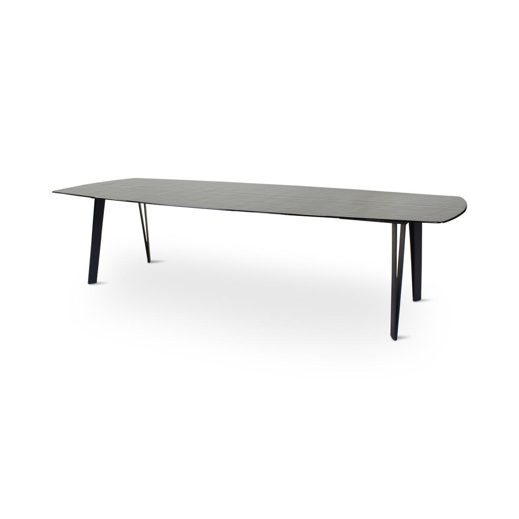 Table Braz rectangle plateau en verre