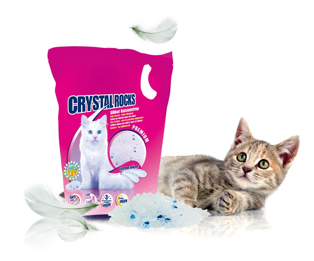 Swisscat crystal rocks litière chats 7.6l