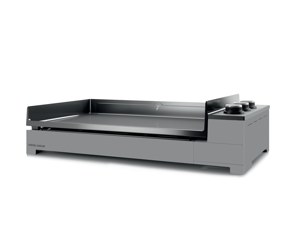 Grill a gaz plancha PREMIUM GAZ 75 chassis acier emaille gris