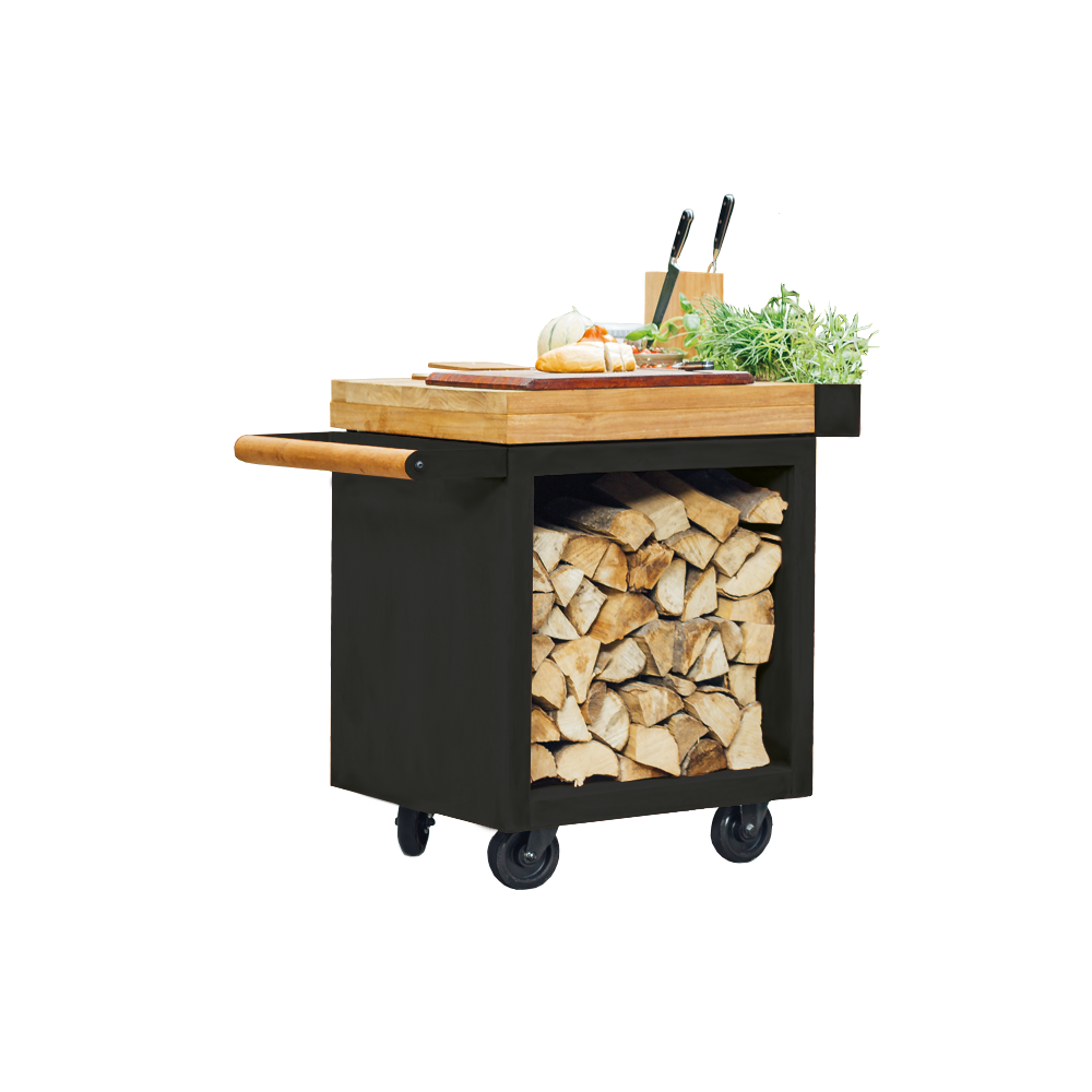 Mise en Place Table Black PRO 65 Teakwood