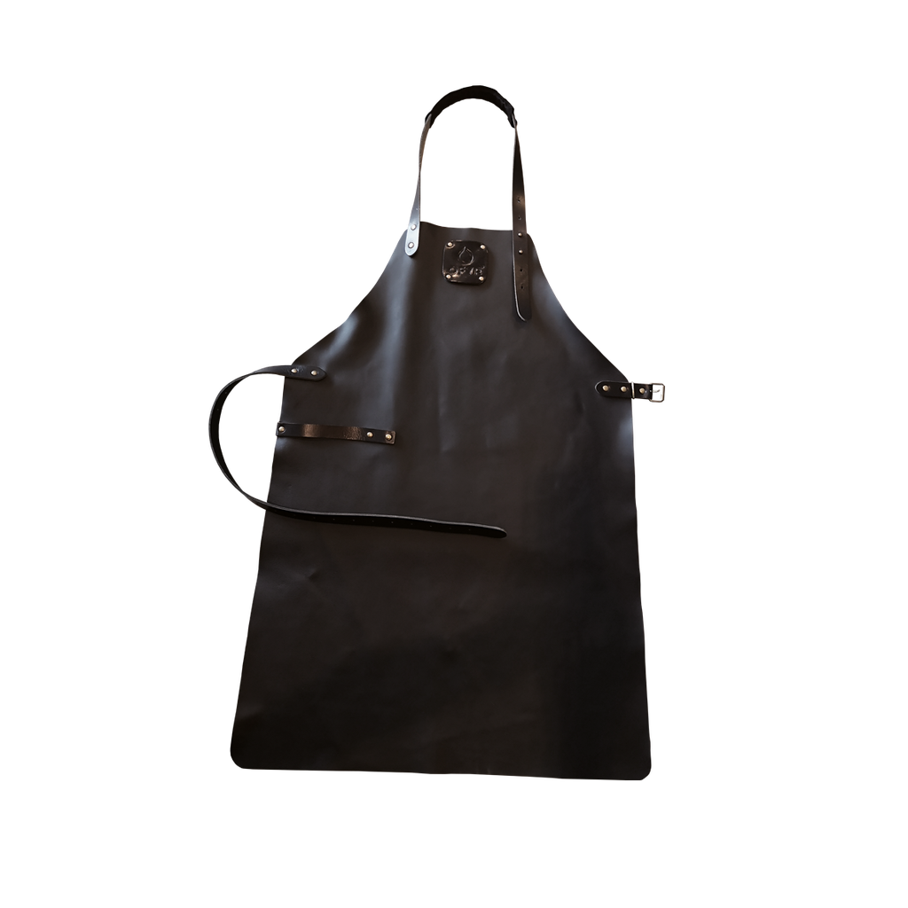 Tablier de cuisine en cuir Noir