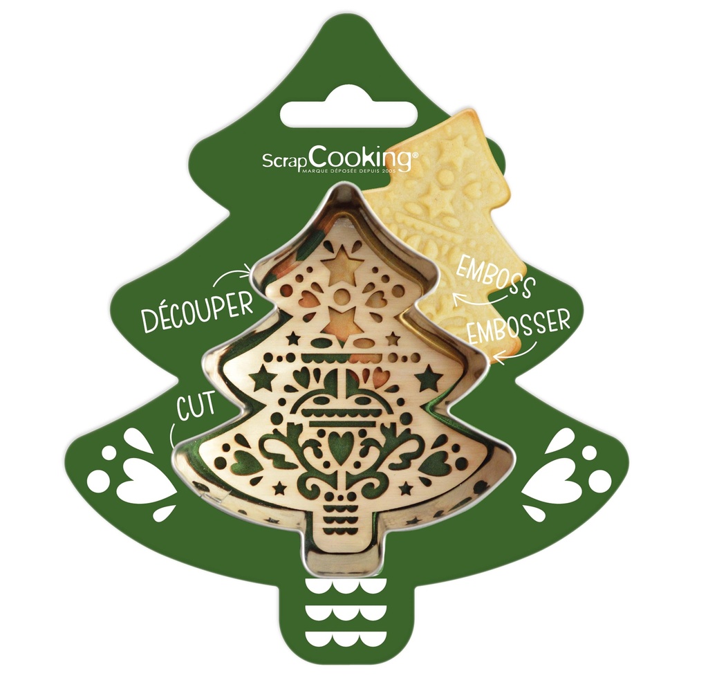 DECOUPOIR + EMBOSSEUR BOIS SAPIN SCR 242092