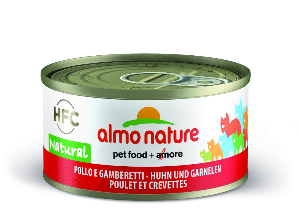 Almo nature  HFC CAT Natural Poulet et Crevettes 70g