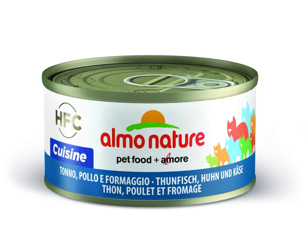 Almo nature  HFC CAT Natural Thon, Poulet et Fromage 70g