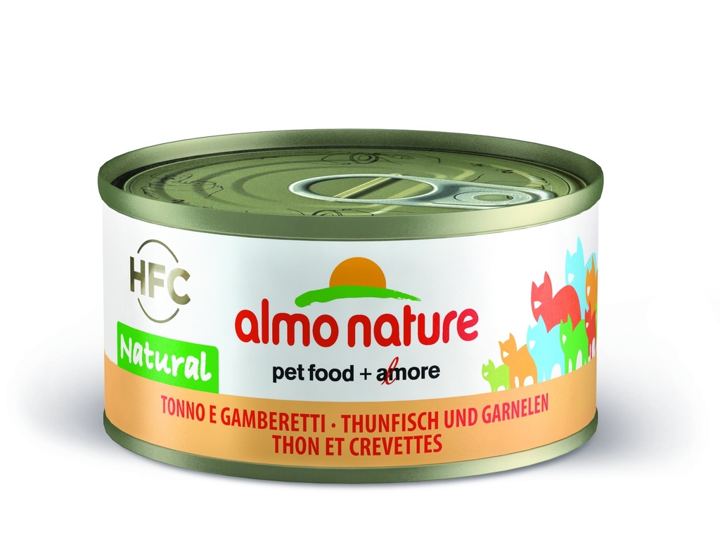 Almo nature  HFC CAT Natural Thon et Crevettes 70g