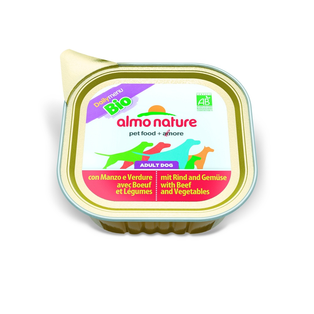 Almo nature PFC Dog Daily menu Bio Boeuf et Légumes 100g