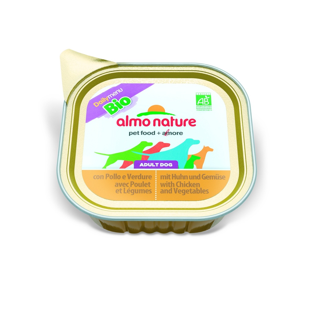 Almo nature PFC Dog Daily menu Bio Poulet et Légumes 100g