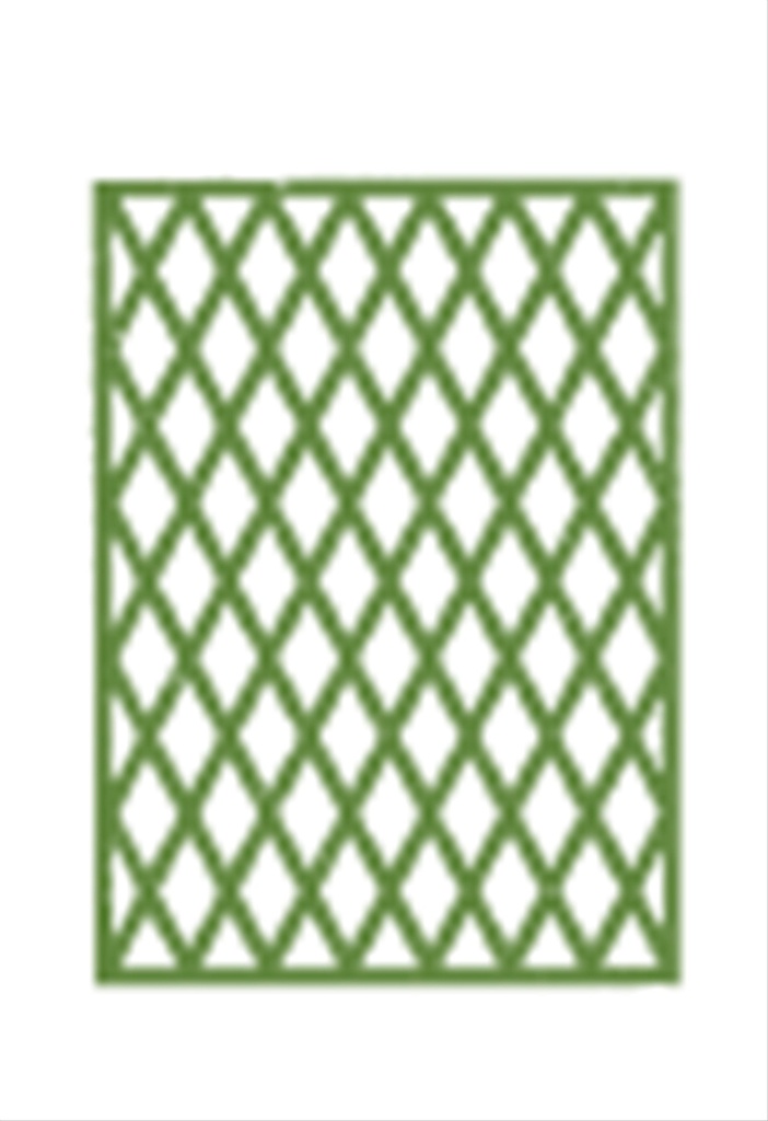 Treillages Rectangle Maille Losange 12Cm  1X1,97M Vert