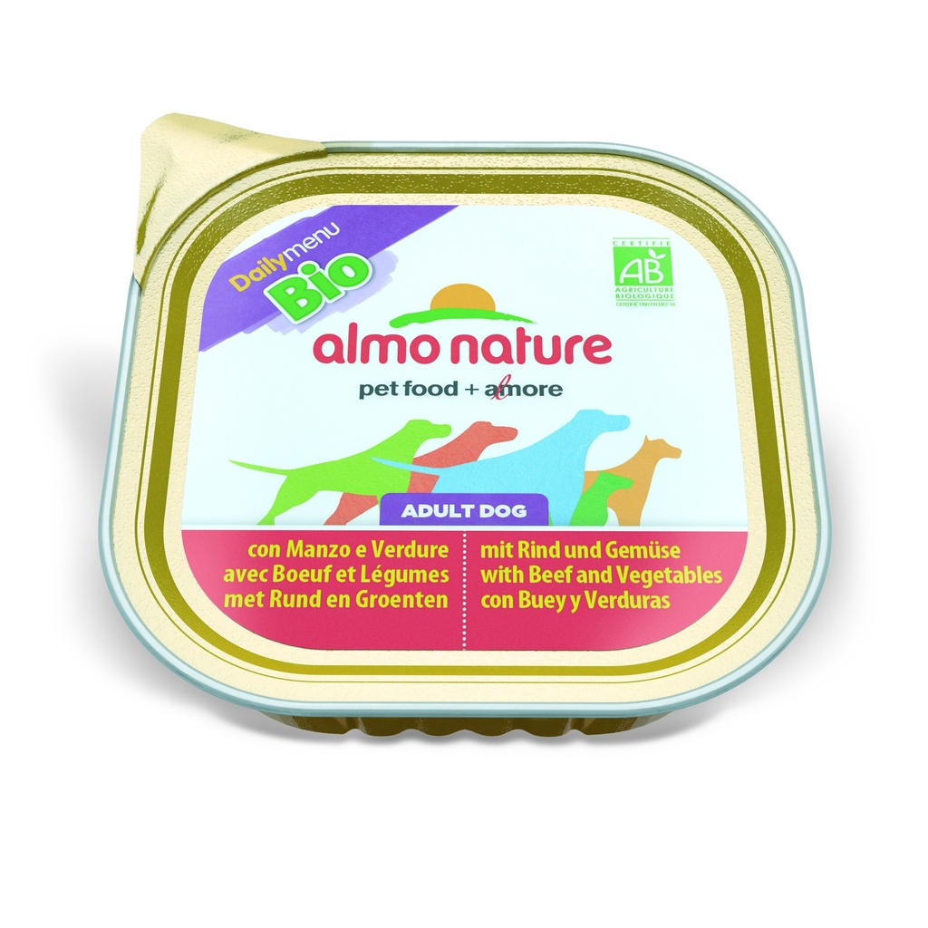 Almo nature PFC Dog Daily menu Bio Boeuf et Légumes 300g