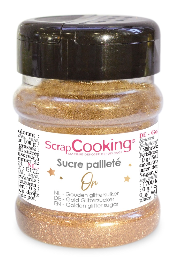 POT DE SUCRE PAILLETE OR 160G SCR 244803
