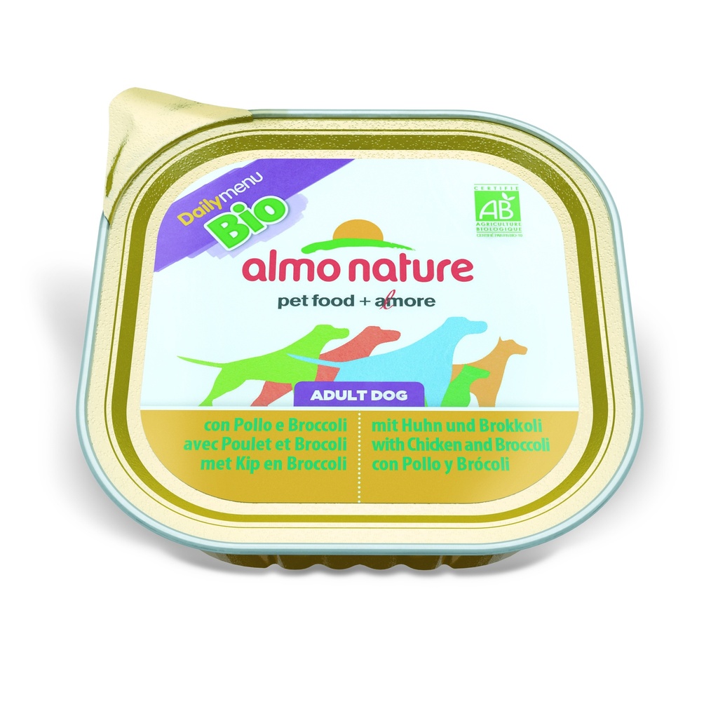 Almo nature PFC Dog Daily menu Bio Poulet et Brocoli 300g