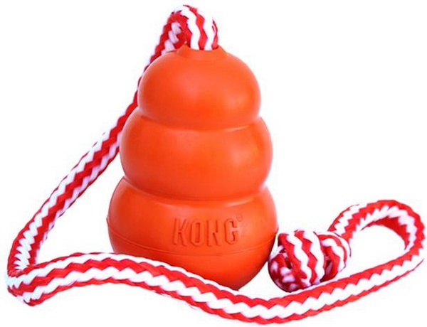 Kong Aqua. orange. H 9 cm