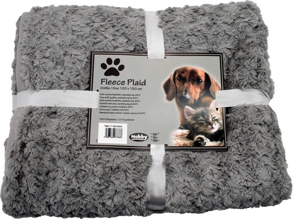Plaid Super soft polaire gris 100x150 cm