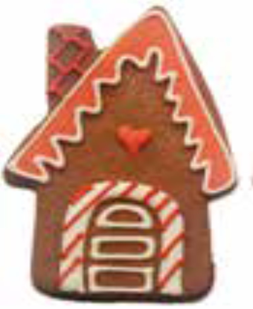 Sablé Déco Noël Red white chocolate house