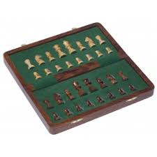 Coffret échecs Pliant pions buis